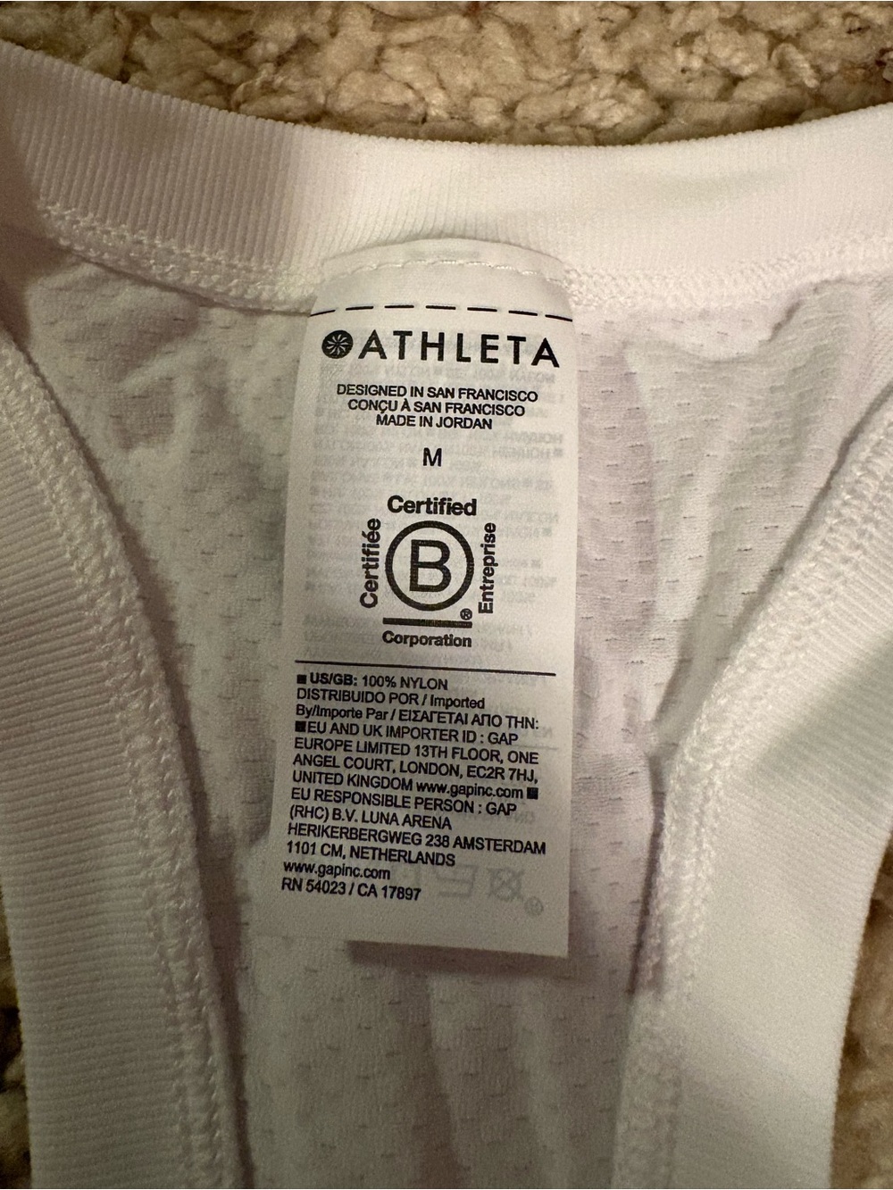 Athleta White Racerback Performance Tank - Picture 4 of 4
